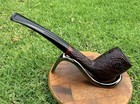 Vintage Comoy   s Made Sunrise -etched Grain 202 France- Estate Tobacco Pipe