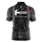 custom Name  Hammer Black Widow Black Grey Grunge Bowling Jersey - Size S-5xl