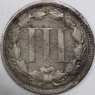   1867-p Three Cent Piece  Copper nickel  Over 100 Years Old  an03 
