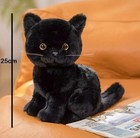 New Black Kitten Cat 10 Inch Stuffed Animal Plush Toys Doll Kids Gifts