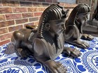Vintage Bronze Monumental Sphinxes Pair Egyptian Style French Empire Style