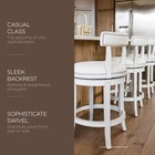 Alexander Low Back Swivel Kitchen Bar Stool 31 h  White Oak Finish  used 