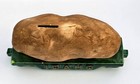 Idaho Souvenir Co  Potato Ceramic Coin Bank Green Train Vintage 1980 s Figural