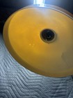 Vintage Orange  Brown Cased Glass Cone Hanging  Light Fixture Swag