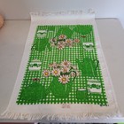Vtg Kitchen Hand Dish Towel Daisy Teapot Fringe Flowers Cottagecore Grannycore