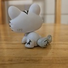 Lps Littlest Pet Shop Cat Figure White   Gray W  Black Stripes 