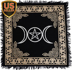 Altar Cloth 24 X 24 Inches Table Cloth Square Tarot Witchery Supplies  silver   