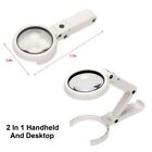 5x 10x Magnifying Glass Stand Foldable Dimmable Magnifier With Light 8 Led Lamp