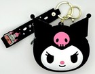 Sanrio Hello Kitty s Kuromi Wristlet Coin Purse Keychain Bag Charm Purple Black