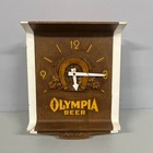 Vtg Olympia Beer Good Luck Horseshoe Clock Bar Sign Untested Cord Cut For Parts