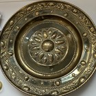 Pair Of Antique Victorian Brass Alms Dishes - 17thc Nuremberg Style 18  Diameter