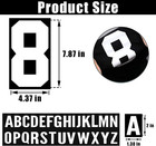 147 Pcs Iron On Numbers   Letters  8 Inch T-shirt Heat Transfer  White  8 Inch N