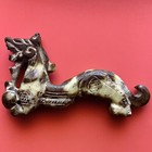 Chinese Charm Amulet  Natural Jade Statue   Dragon Zodiac  Rare Color 