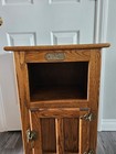 Antique vintage White Clad By Simmons Oak Wood Ice Box Cabinet