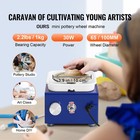 Uimoso Pottery Wheel Mini Ceramic Wheel Sculpting Tools Apron Two Turntables 30w