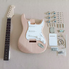 6 String St Diy Electric Guitar Kit Mahogany Body Rosewood Fretboard Maple Neck