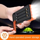 50000mah Hand Crank Solar Power Bank Charger Outdoor External Portable Battery