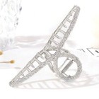 Elegant Silver Hair Clip Women   s Metal Alloy Hair Claw Clip