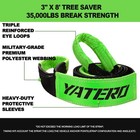 Off Road Recovery Kit 10 Ton Snatch Block Pulley Tree Saver D Ring Shackle Tool