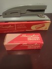Vintage Swingline 400 Gray Stapler And 99 Small Stapler Original Box Nos W
