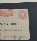 3cent Envelope With Pacific Union Express Imprint - Blochman   Cerf 1870 Blum Co