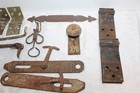 Lot Of Vintage   Antique Reclaimed Salvage  Hardware Hinges Hooks   More