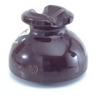 Vintage Electrical Telegraph Insulator Brown Glazed Ceramic Screw Mount I344