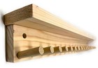 Baseball Bat Rack 17 Mini Bats 6 Balls Wall Holder  Display Trophy Awards Metals