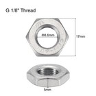 5 Pcs Cast Pipe Fitting Hex Locknut Nut G 1 8  Female Thread  dn6 