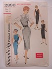 Rare Vtg 60 s Simplicity 2390 Answer Dress V-back Sewing Pattern Women Uncut