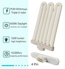 65watt Fml65 6500k Daylight Triple Tube Fluorescent Light Bulb  4-pin Gx10q-8