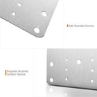 8x Hinge Repair Plate For Cabinet Door  Stainless Steel Hinge Repair Bracket Kit