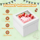 3 Pack Cake Boxes  12x12x8 Inches Tall Cake Box With Clear Window