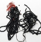 Mini Hank Vintage Antique Czech Glass Seed Beads Dark Black 9 0 3-cuts