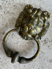 Large 8  Antique C 1908 Victorian Lion Head Doorknocker