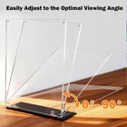 180  adjustable Acrylic Sign Holder  8 5 x11  Magnetic Table Paper Display Stands