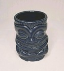 Happy Smiling Tiki Mug Cobalt Blue Ceramic 12oz 4 5  