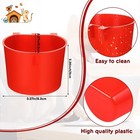 30 Pcs Cage Cups Birds Feeders Bird Water Dispenser Hanging Quail Waterer Red