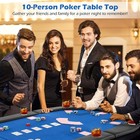 Giantex 82 x42  Poker Table Top For 10 Player Foldable With Bag Cup Holders