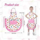 Cute Kids Apron  Aprons For Kids With 2 Pockets  Adjustable Chef Bib Apron  G   