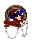 Disney Japan Fantasia 85th Anniversary Mini Jumbo Pin 2025 Sorcerer Mickey