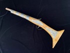 Vintage Moroccan Berber Gun Flintlock Handcrafted Rifle Silver   Wood Shooter