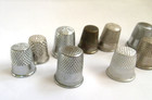 Metal  Sewing Thimbles Lot 0f 14 Assorted Sizes - Two Marked Germany