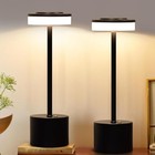 2 Pack Black Cordless Table Lamp Portable Led Desk Lamp 5000mah Dumbbell-2pack