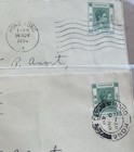 Hong Kong 1948-50 Covers To Us  348   kgvi Solo Franking  2-type Cxls  uso Env