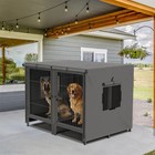 52x40   Heavy Duty Metal Dog Crate Cage Indoor Outdoor Kennel Pen With 2x Trays