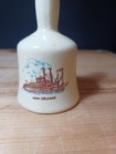 5  Ceramic Vintage New Orleans Riverboat Theme  Souvenir Bell
