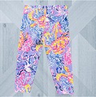 Lilly Pulitzer Leggings Girls Xl Multicolor Abstract Cropped Pants