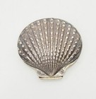 Beautiful Designer Vintage Sterling Silver Shell Shape Trinket Pill Box