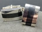 Sterling Silver   Black Onyx Cuff Links Makers Hallmark   925